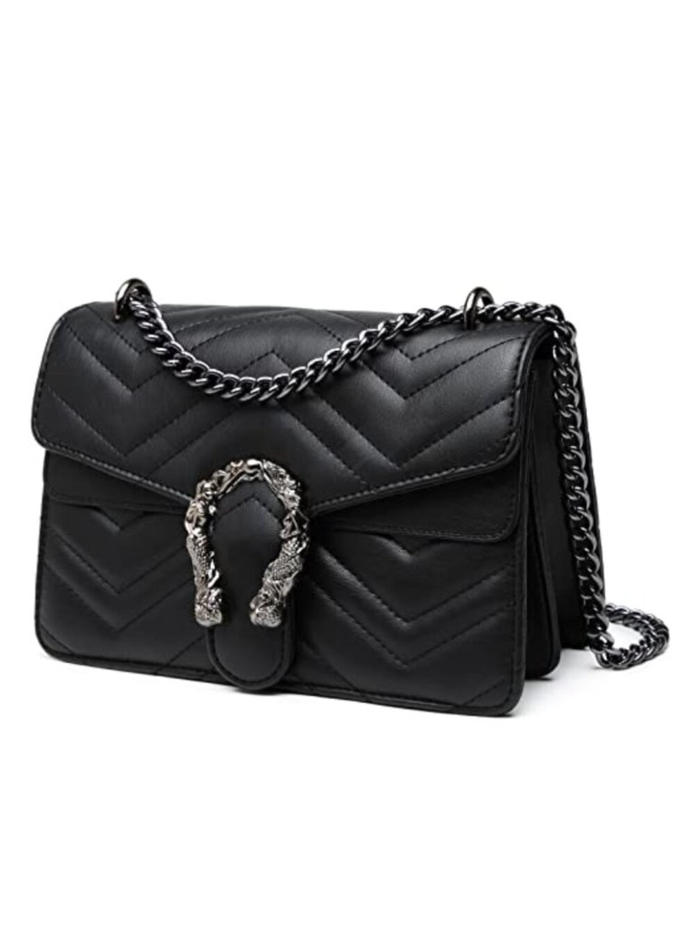 Snake Print Faux Leather Crossbody Clutch Chain Shoulder Bag Evening Purse